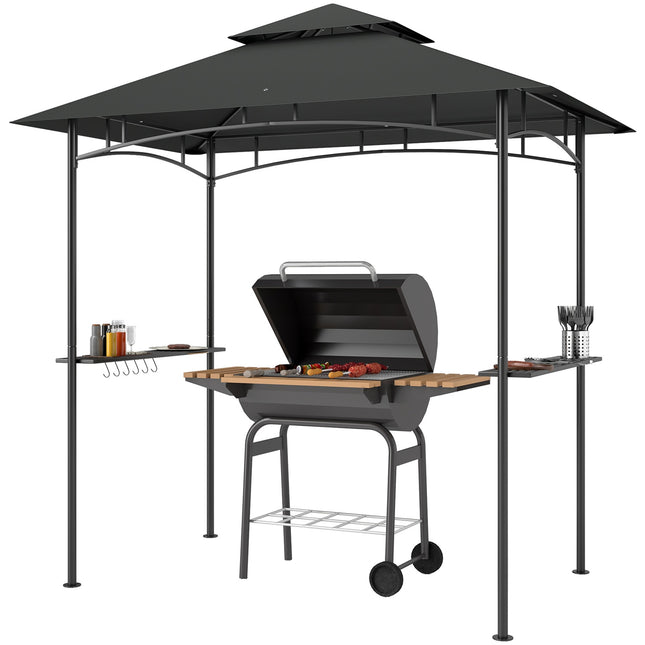 Grill pavilion with LED, water-repellent, UV protection