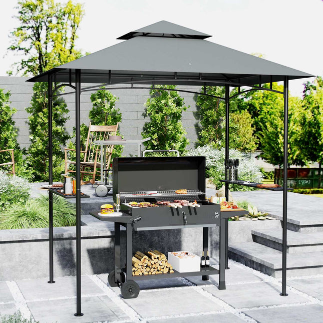 Grill pavilion with LED, water-repellent, UV protection