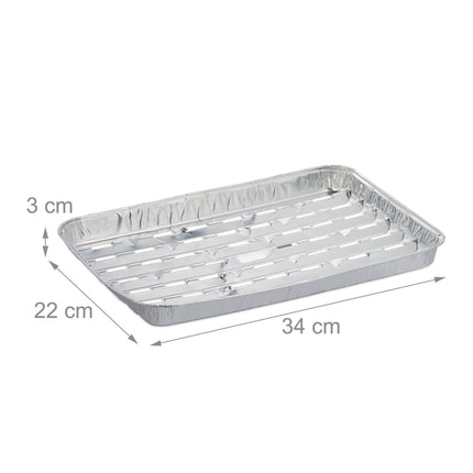 Grill tray in aluminium, set of 100 pcs