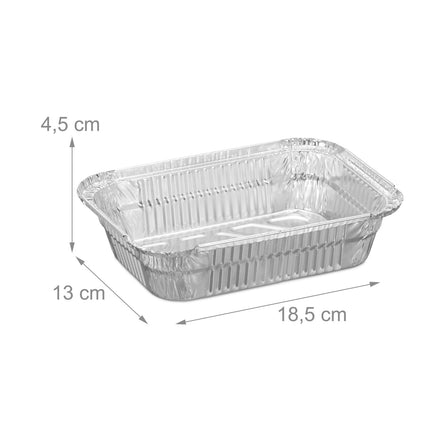 Grill tray in aluminium, set of 100 pcs