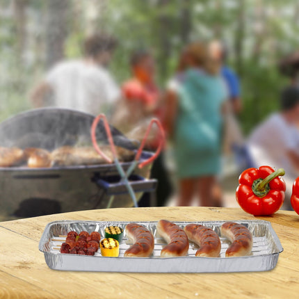 Grill tray in aluminium, set of 100 pcs