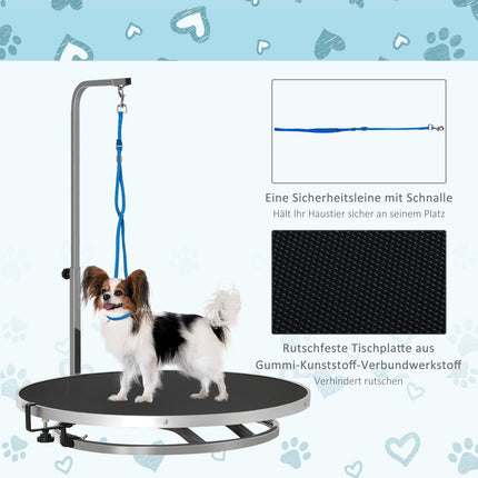 Trim table – Rotating, non-slip surface, adjustable arm