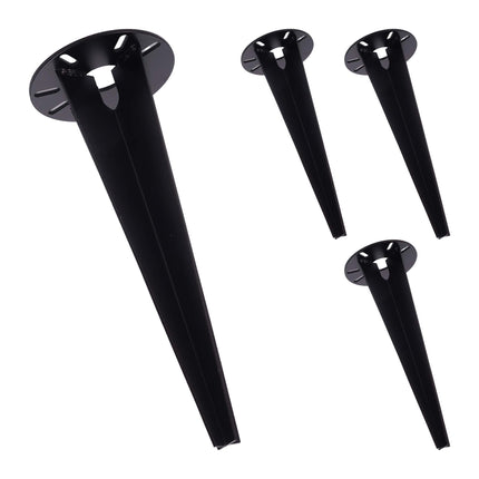 Ground Anchors for Garden Lights, Set of 4, Black