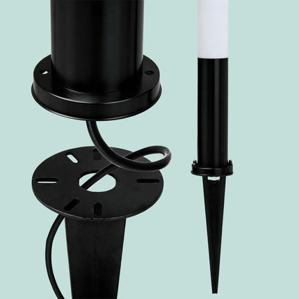 Ground Anchors for Garden Lights, Set of 4, Black