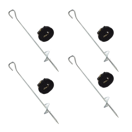 Ground anchor trampoline 8 parts