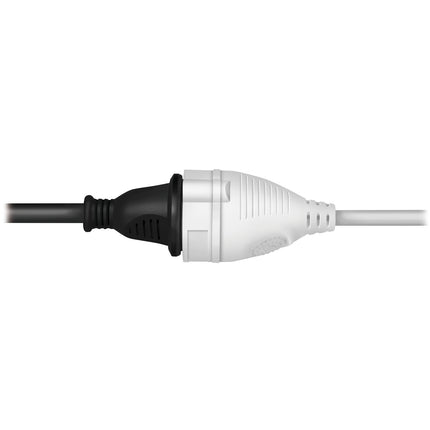 Grounded Indoor Extension Cable, 5m, White