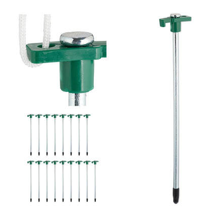 Ground pegs for mountains in a set of 18