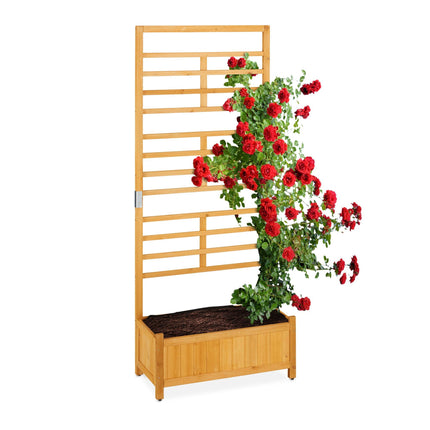 Growing box with trellis