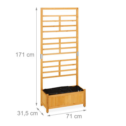 Growing box with trellis