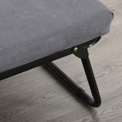 Folding guest bed stool - Adjustable polyester gray