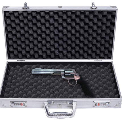 Gun Case with Foam Insert, Aluminum Frame, 47x25 cm