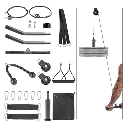 Gym Pulley System Set, 2-Pack, 150 kg, Handles