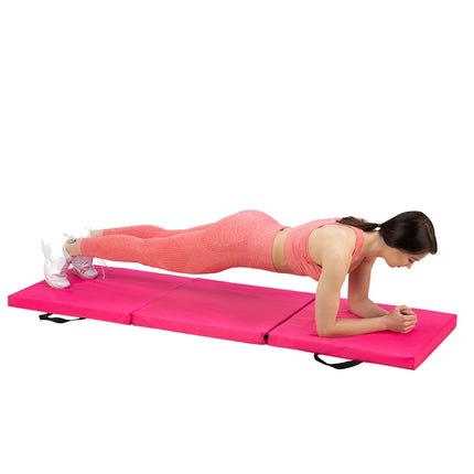Gymnastic Foldable Mattress, 1800x600mm, Pink