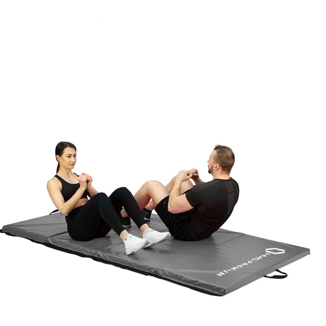 Gymnastic Foldable Mattress, 2400x1200mm, Gray