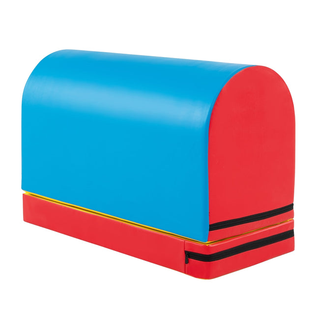 Gymnastics Vault Mat, Removable, 90x40x60cm, Blue/Red