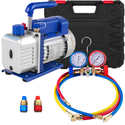 HVAC-vacuümpompset, 4 CFM 1/3 HP, inclusief manometer
