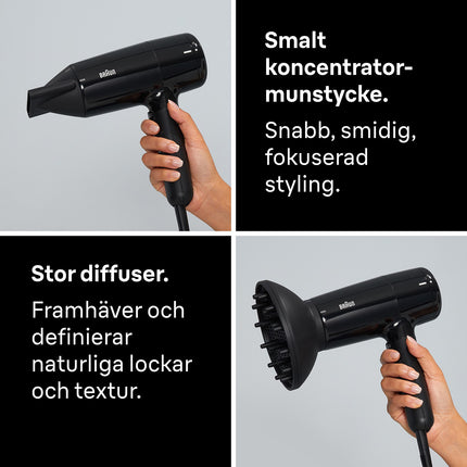 Hair Dryer 2100W, 3 Heat 2 Speed, Diffuser Nozzle