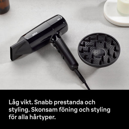 Hair Dryer 2100W, 3 Heat 2 Speed, Diffuser Nozzle