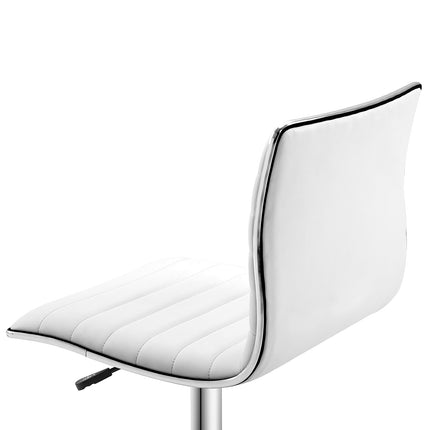 Height-adjustable Salon Hairdressing Chair, Swivel, White
