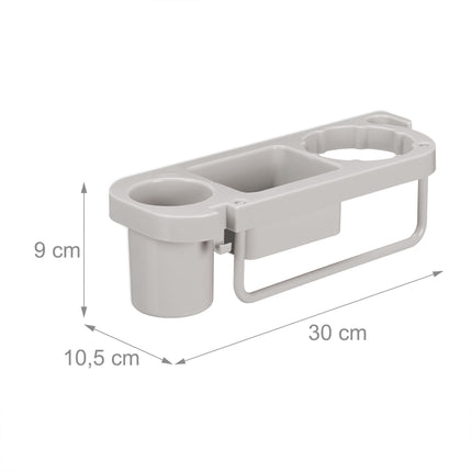 Hair dryer holder for the wall