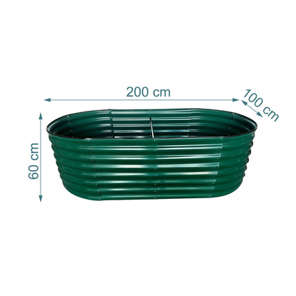 Half-Round Galvanized Metal Raised Garden Bed