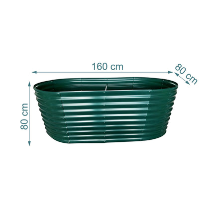Half-Round Galvanized Steel Raised Garden Bed