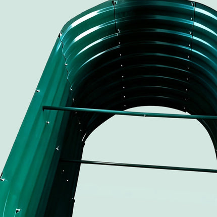 Half-Round Galvanized Steel Raised Garden Bed