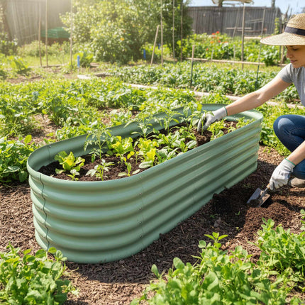 Half-Round Metal Raised Garden Bed, XXL, Weatherproof