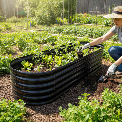 Half-Round Metal Raised Garden Bed, XXL, Weatherproof