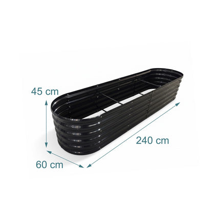 Half-Round Metal Raised Garden Bed, XXL, Weatherproof