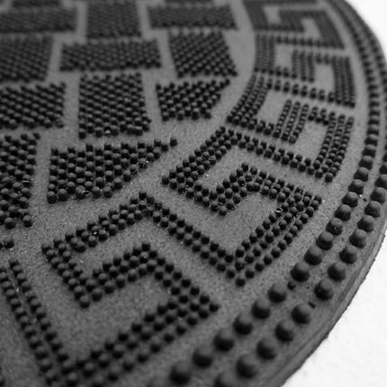 Half-Round Rubber Doormat, Black, 60x40 cm