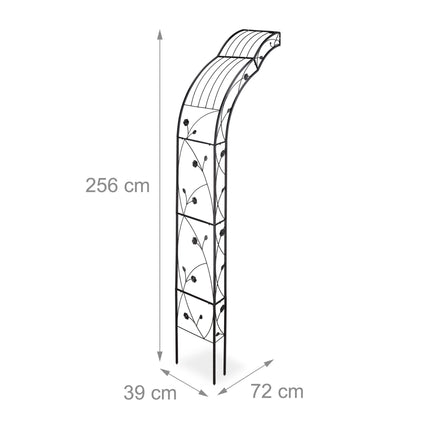 Half rose arch for mounting on the wall