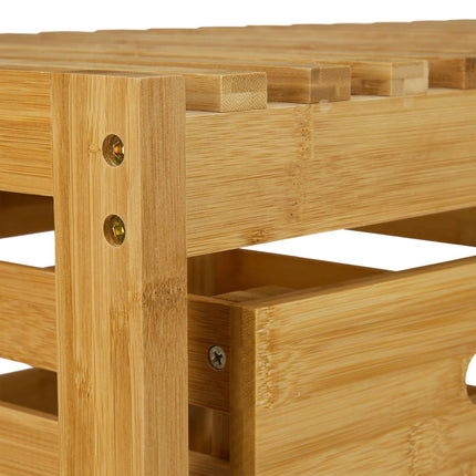 Hall bench with bamboo storage