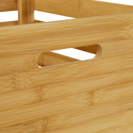 Hall bench with bamboo storage