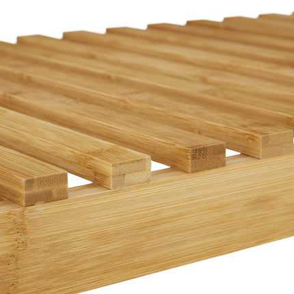 Hall bench with bamboo storage
