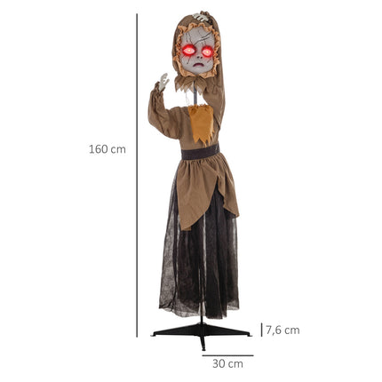 Halloween Animatronic Prop, Jumping Head, Red Eyes