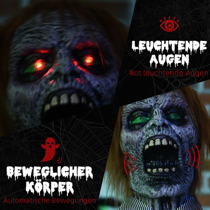 Halloween Chainsaw Killer Prop with Motion and Sound, 1.7m