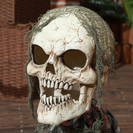 Halloween Groundbreaker Skeleton, Bendable Arms, Glowing Eyes
