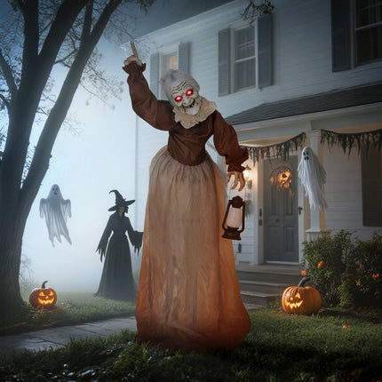 Halloween Witch Decoration, 150 cm, LED Lights, Sound