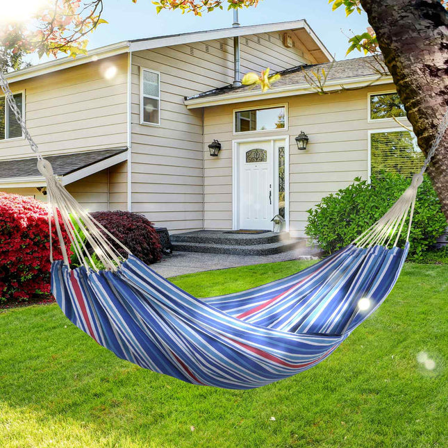 Cotton outdoor hammock, 310 x 150 cm, 180 kg Capacity