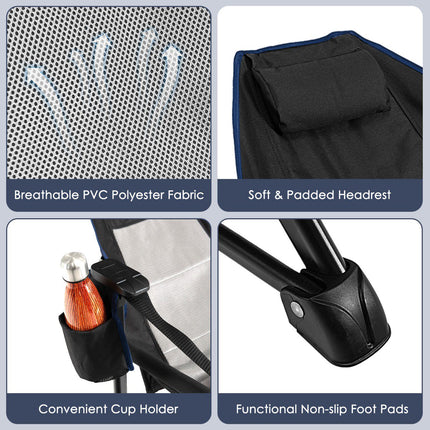 Hammock Camping Chair, Retractable Footrest, Carry Bag