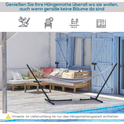 Adjustable metal hammock for garden and beach, capacity 120 kg
