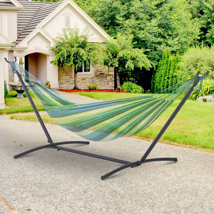 Metal hammock with hooks - 280 x 120 x 110 cm, 120 kg capacity