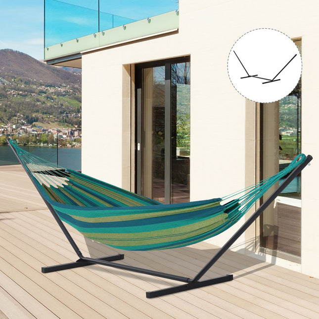 Metal hammock with hooks for garden - 120 kg capacity