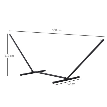 Metal hammock with hooks for garden - 120 kg capacity