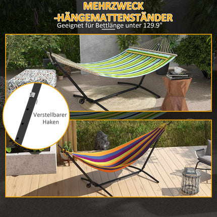 Adjustable steel hammock with wheels, 220 kg load