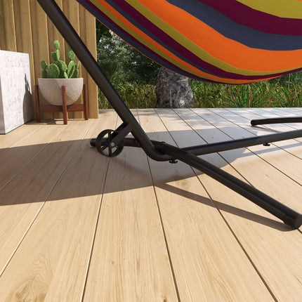 Adjustable steel hammock with wheels, 220 kg load