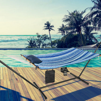 Hammock Stand Set, Steel Frame, Cushion, 200 kg