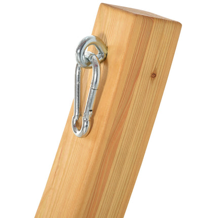 Pine hammock with pull rope, 325 x 120 x 118 cm