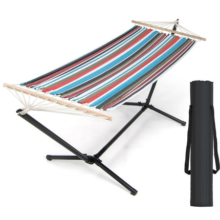 Hammock with Stand & Carry Bag & Soft Sleeping Mat Outdoor Hammock Bed